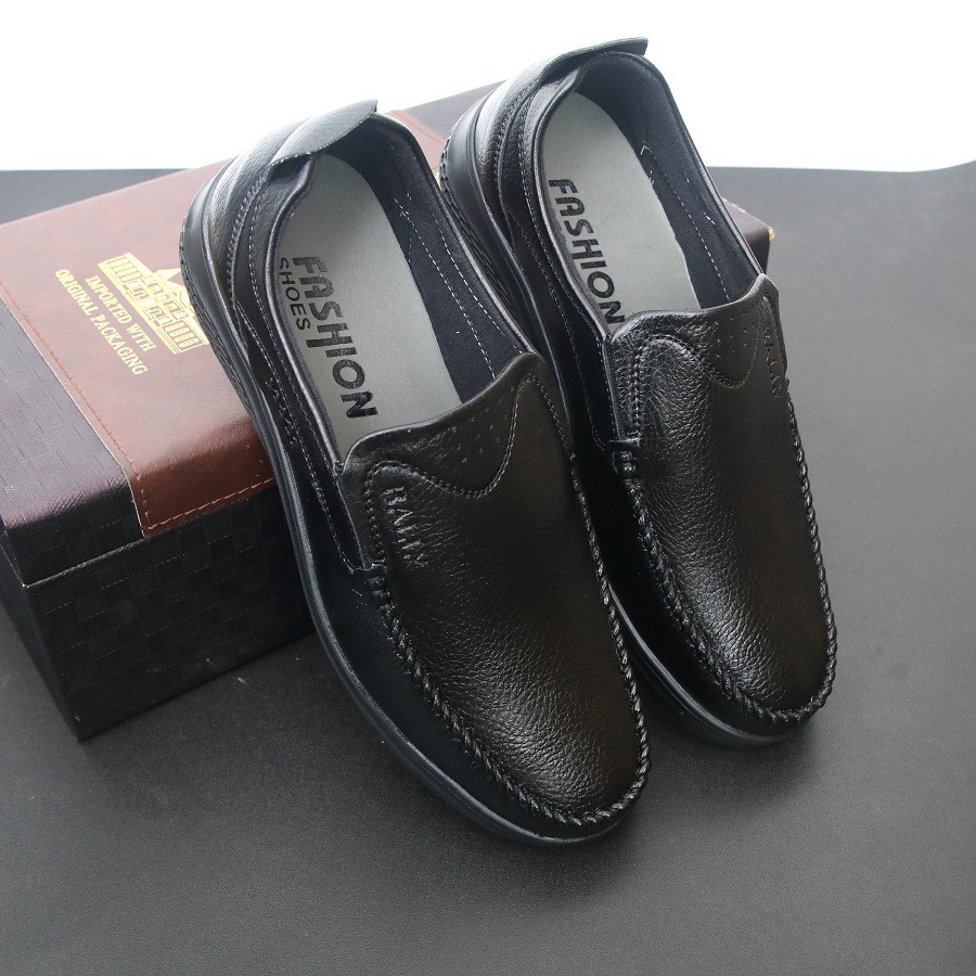 Giày lười đen nam [FREESHIP] HN729 shop Hân Nhi chuyên giày lười da nam