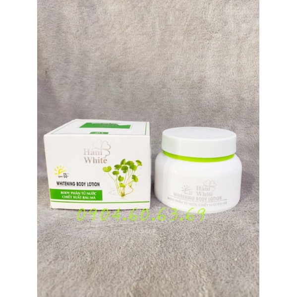 Kem Body HANI WHITE Phân Tử Nước Chiết Xuất Rau Má 150G