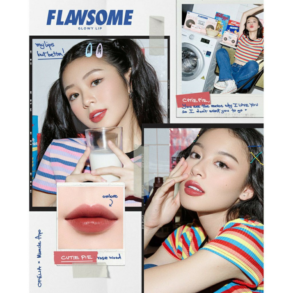 SON TINT LÌ DẠNG THỎI DƯỠNG ẨM CHO ĐÔI MÔI CĂNG MỌNG RẠNG RỠ OFELIA MIRACLE APO FLAWSOME GLOWY LIP 2G CHÍNH HÃNG - 9856