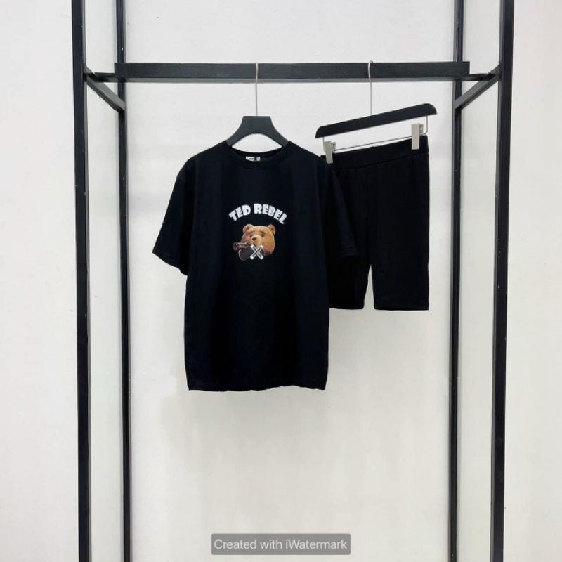 Set Quần Legging + Áo Phông Hình Gấu TED REBEL,Áo Form Thụng Tay Lỡ, Quần Legging Co Giãn 4 Chiều Mịn Đẹp( Kèm Ảnh Thật)