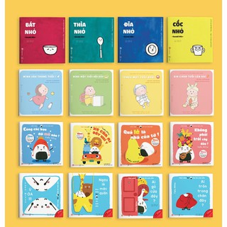 Sách - Combo 16 cuốn Ehon Nhật Bản cho bé 0-2 tuổi nhận biết con vật, đồ vật xung quanh (đồ vật - tengu - giri)