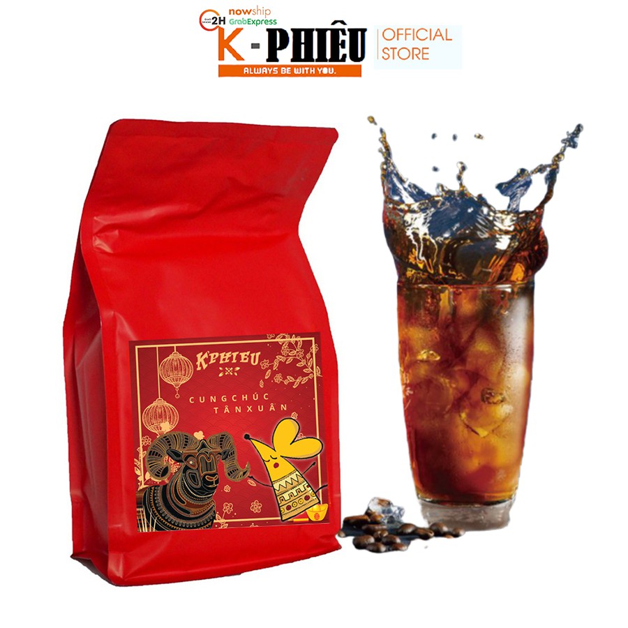 [Shopee trợ giá] Cà phê sạch Arabica Cầu Đất Blending Moka thơm đậm đà kg chua Túi 450gr