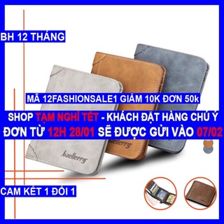 Ví da nam Beallerry Cao Cấp, bóp ví da nam may viền sống lưng Phong cách