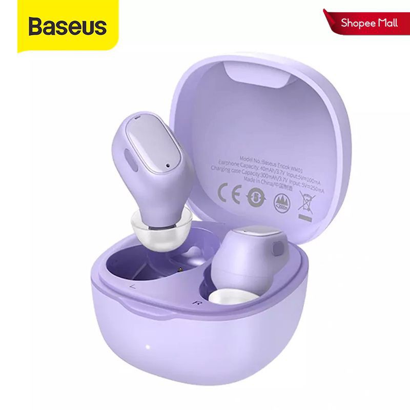 Tai Nghe Baseus Wm01/ Wm01 Plus Tws Chống Ồn Kèm Phụ Kiện