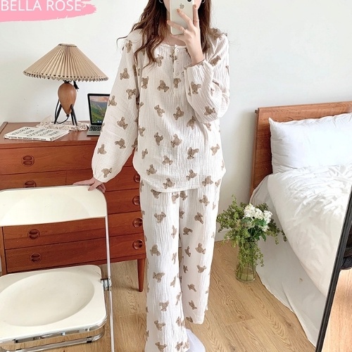 Đồ bộ nữ mặc ở nhà dài tay đẹp dễ thương cao cấp Bella Rose QL4 | BigBuy360 - bigbuy360.vn