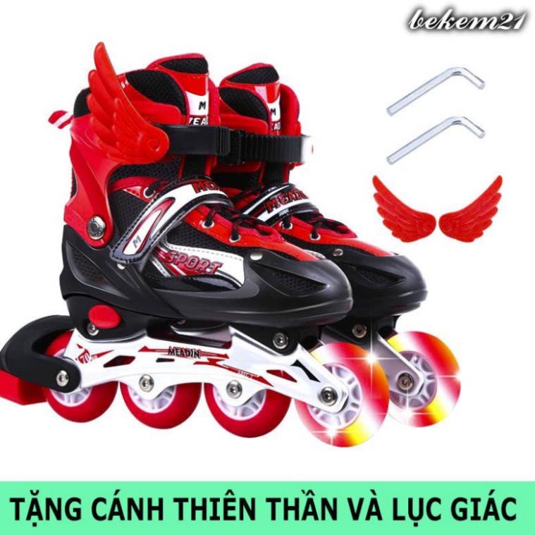 Giày Trượt Patin Phát Sáng Sport Trẻ Em - Batin Người Lớn QF Thế Hệ Mới