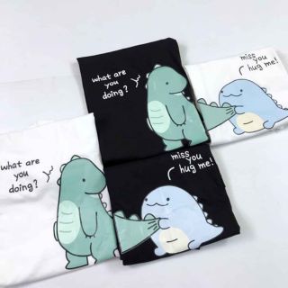 Áo đôi Unisex hình khủng long cute