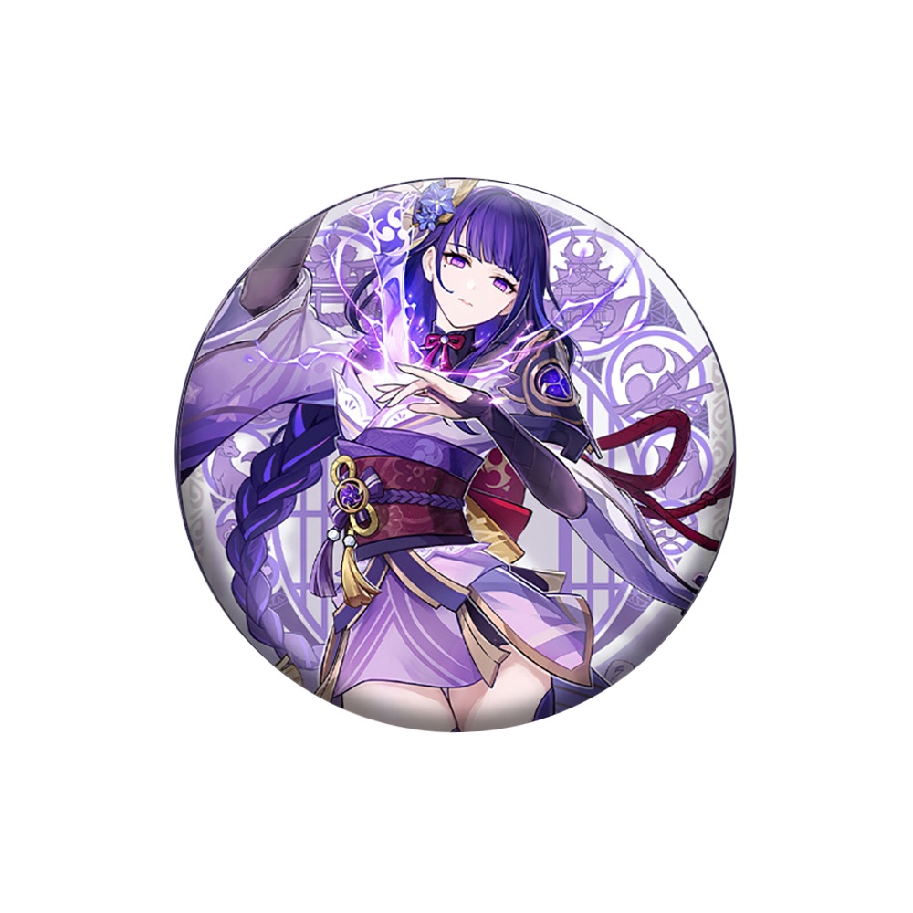 Huy hiệu Badge in hình EI RAIDEN SHOGUN BAAL game GENSHIN IMPACT cài áo túi sưu tầm anime chibi