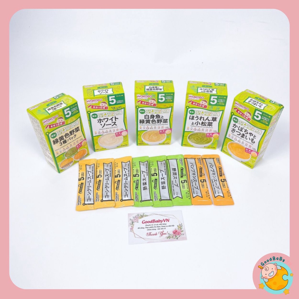 Bột Ăn Dặm Wakodo Nhật Bản cho bé  5m 7m Goodbabyvn