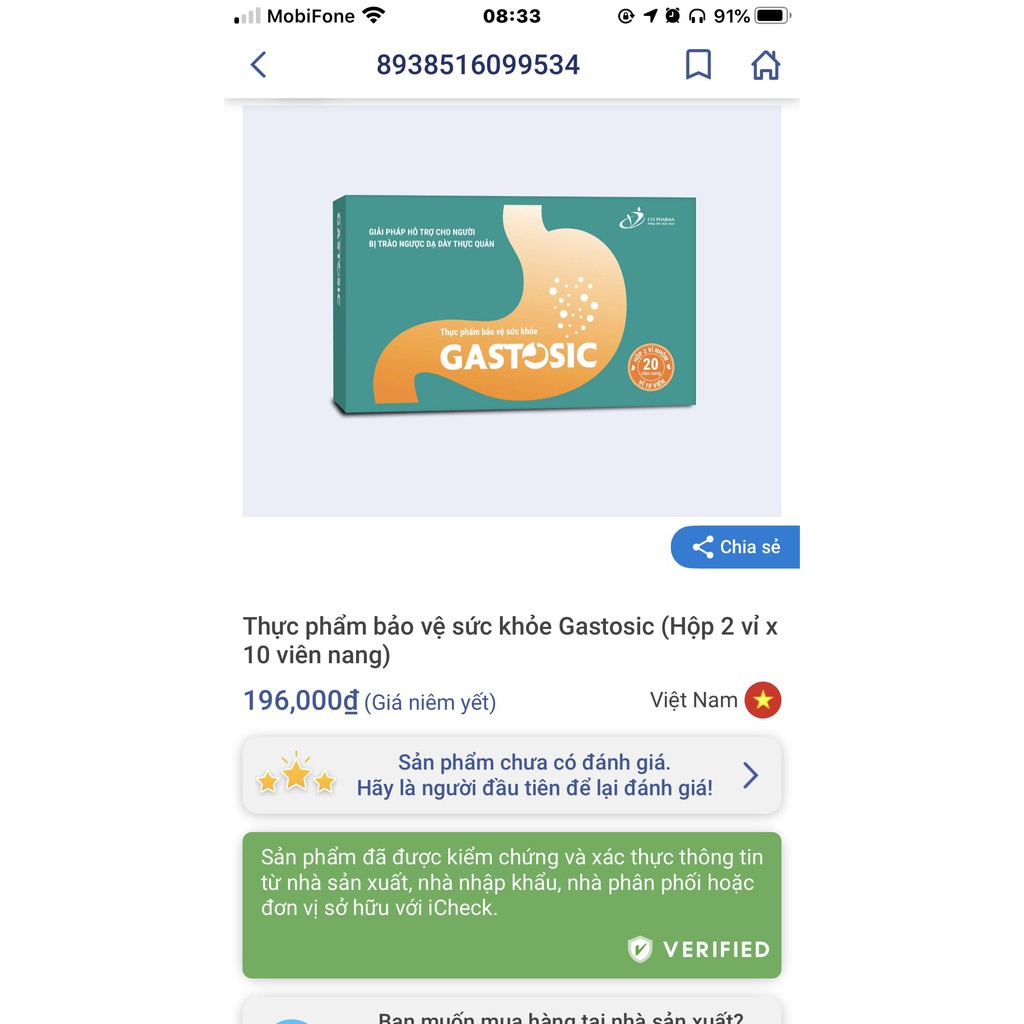 ❤[Chính hãng] Viên Uống GASTOSIC - Giải Pháp Cho Người Bị Viêm Loét, Trào Ngược Dạ Dày Thực Quản (Hộp 20 viên) | BigBuy360 - bigbuy360.vn