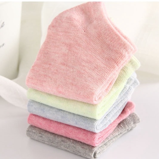 Tất Cổ Ngắn, Vớ Cổ Ngắn Basic Nam Nữ Trơn Nhiều Màu Vải Cotton Co Giãn, Thoáng Khí Chống Hôi Chân - Iclassy_shoes