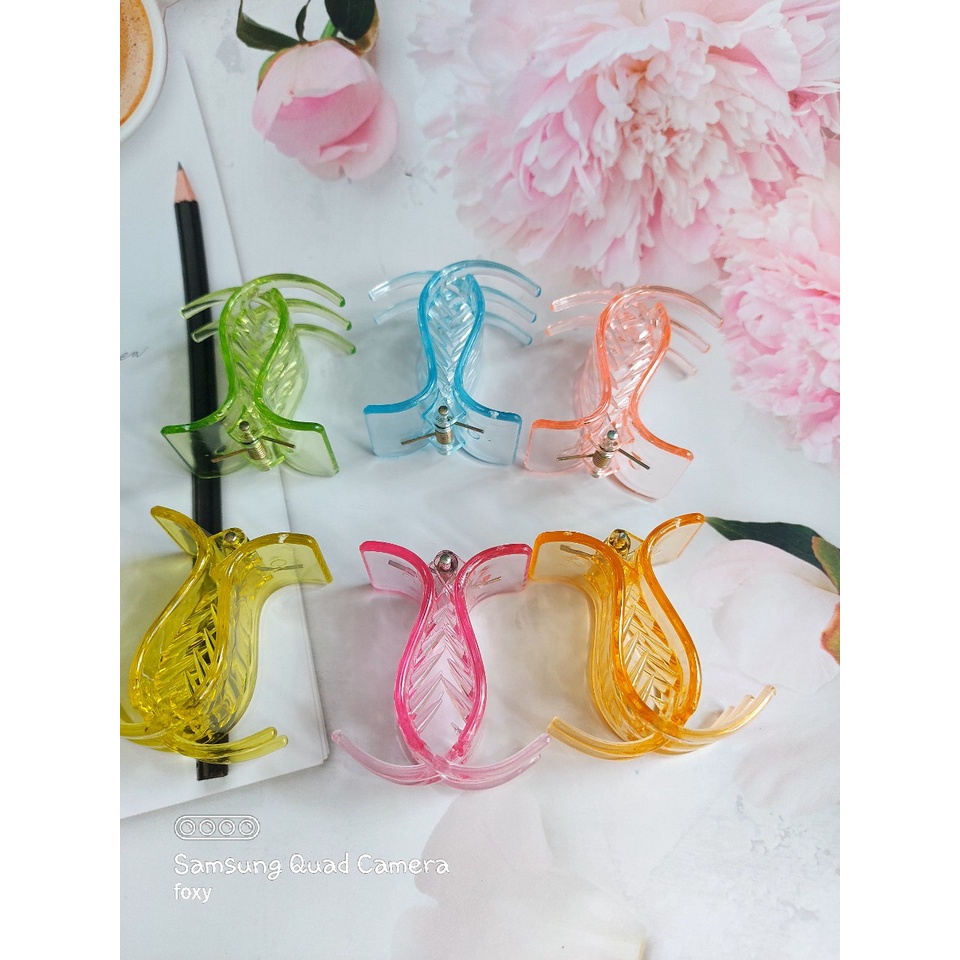 SET 6 kẹp tóc càng cua 5 Răng màu trong ngọt ngào ,HÀNG LOẠI 1