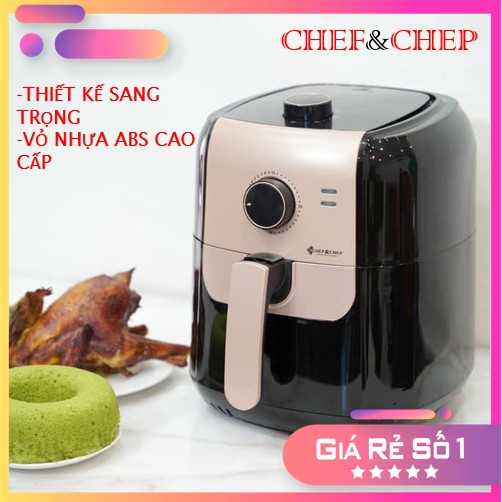 [Mã SKAMSALE03 giảm 10% đơn 200k] Nồi chiên không dầu ⚡ HÀNG CAO CẤP ⚡ Chef &amp; chef 5.5l (YJ 502)