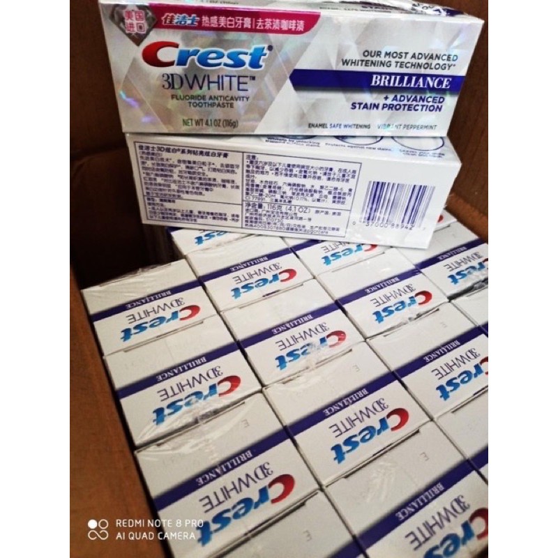 KEM CREST 3D WHITE 116G TUÝP LỚN TRẮNG RĂNG VƯỢT TRỘI HÀNG NHẬP TMALL