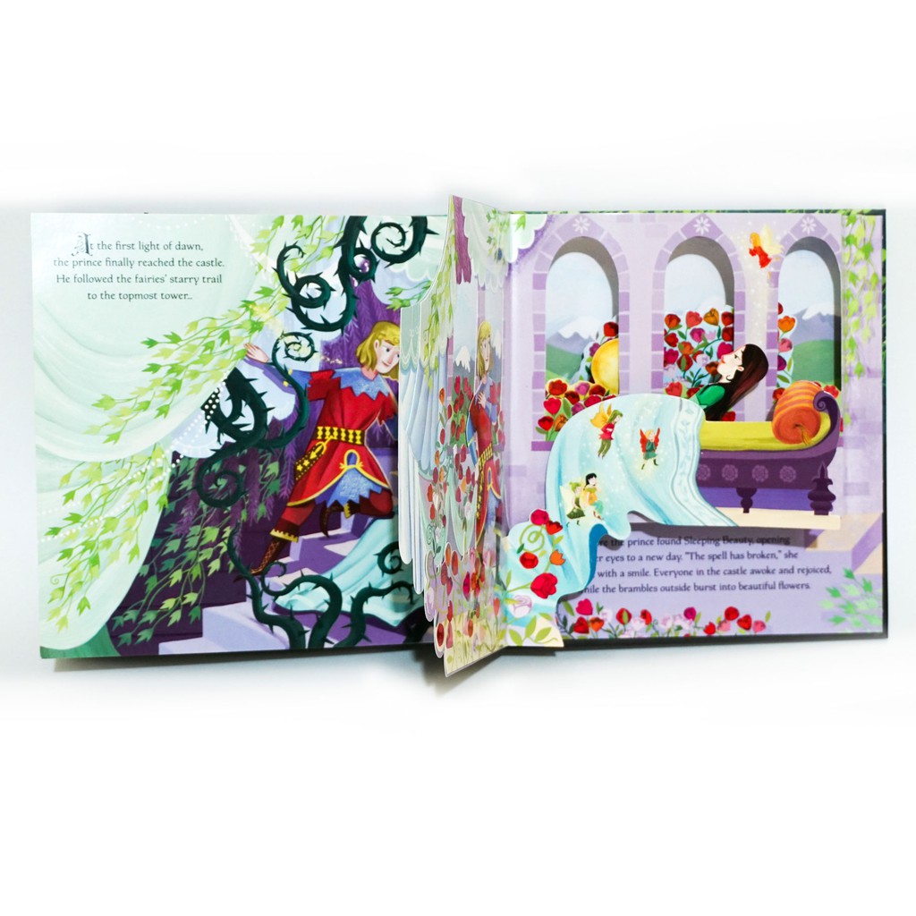 Sách tiếng anh Usborne - Pop Up Fairy Tales Sleeping Beauty - Truyện cổ tích công chúa ngủ trong rừng bằng tiếng anh bé