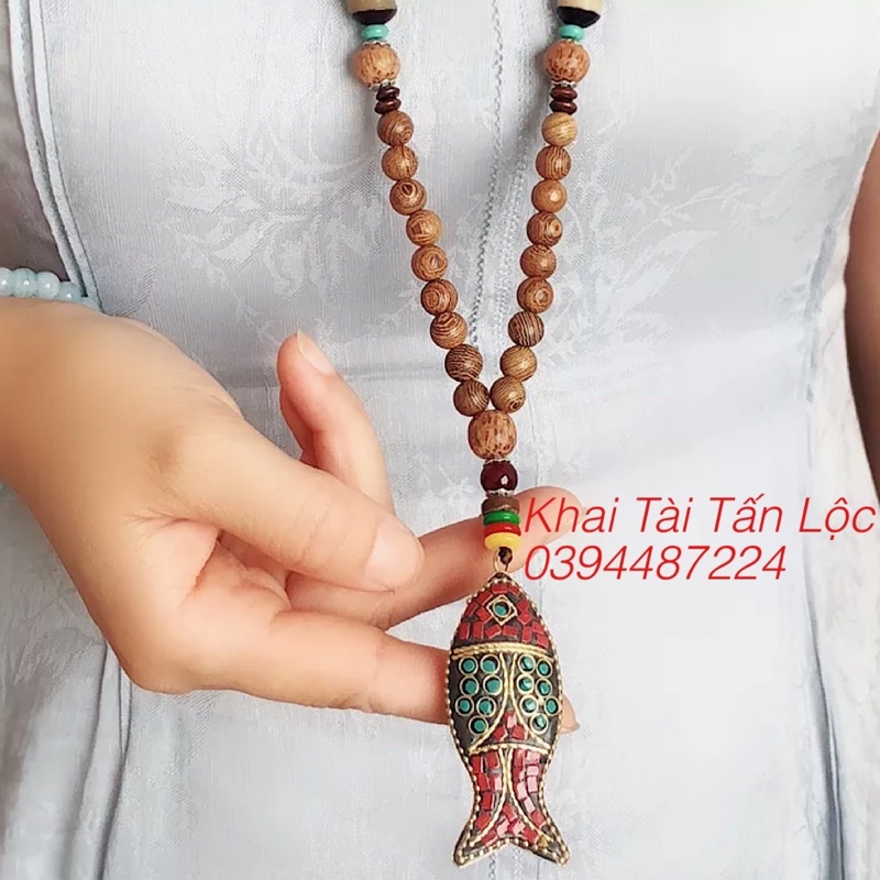 VÒNG CỔ CHUỖI HẠT HÌNH CON CÁ TÂY TẠNG