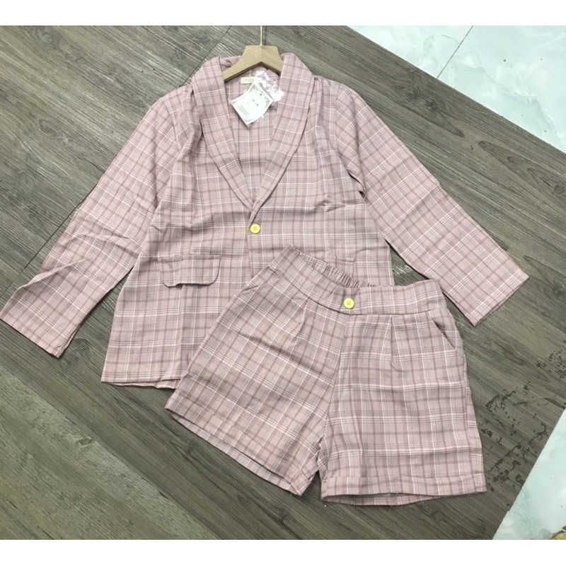 Sét vest kẻ dài tay 2 món-3 màu | BigBuy360 - bigbuy360.vn