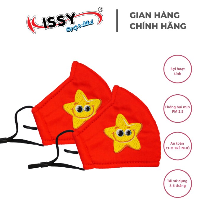 Khẩu trang Kissy cờ đỏ sao vàng - Tự hào Việt Nam - mẫu cho bé, giao chuẩn mẫu và chuẩn size | BigBuy360 - bigbuy360.vn