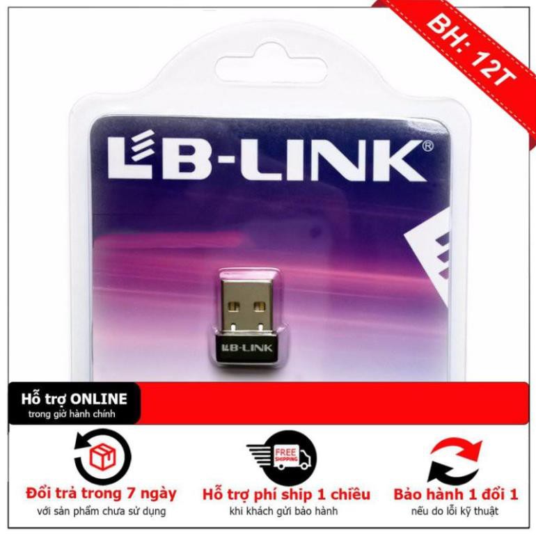 [BH12TH] [NEW]Bộ thu sóng wifi kết nối cổng usb Nano - Đầu thu wifi usb nhỏ gọn - Hàng chính hãng