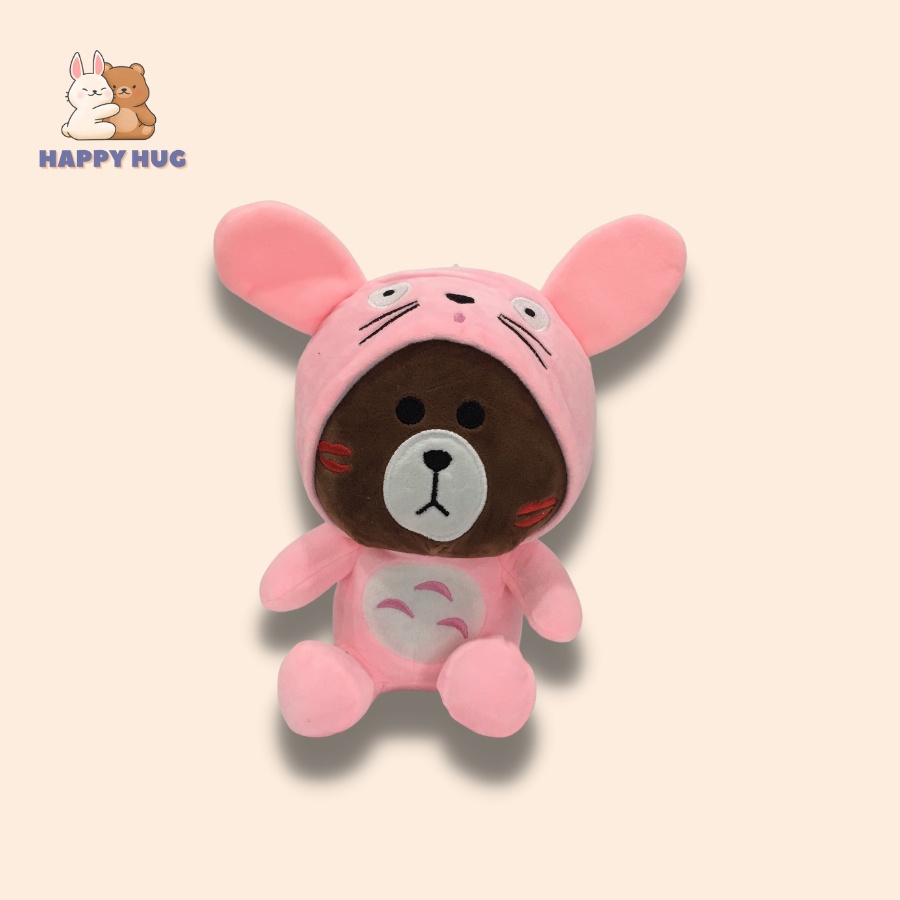 Đồ chơi gấu Brown cosplay chuột siêu đang yêu size 25cm, thú nhồi bông cao cấp - Happy Hug