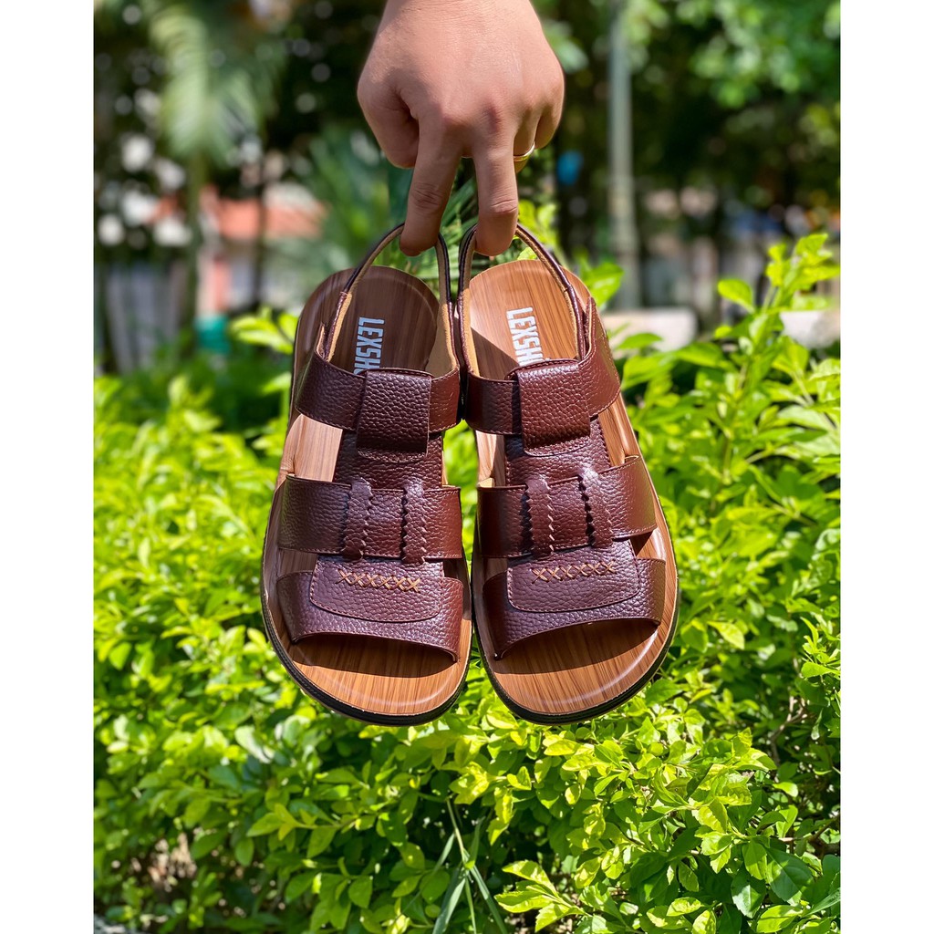 Dép quai hậu da bò SPDS36