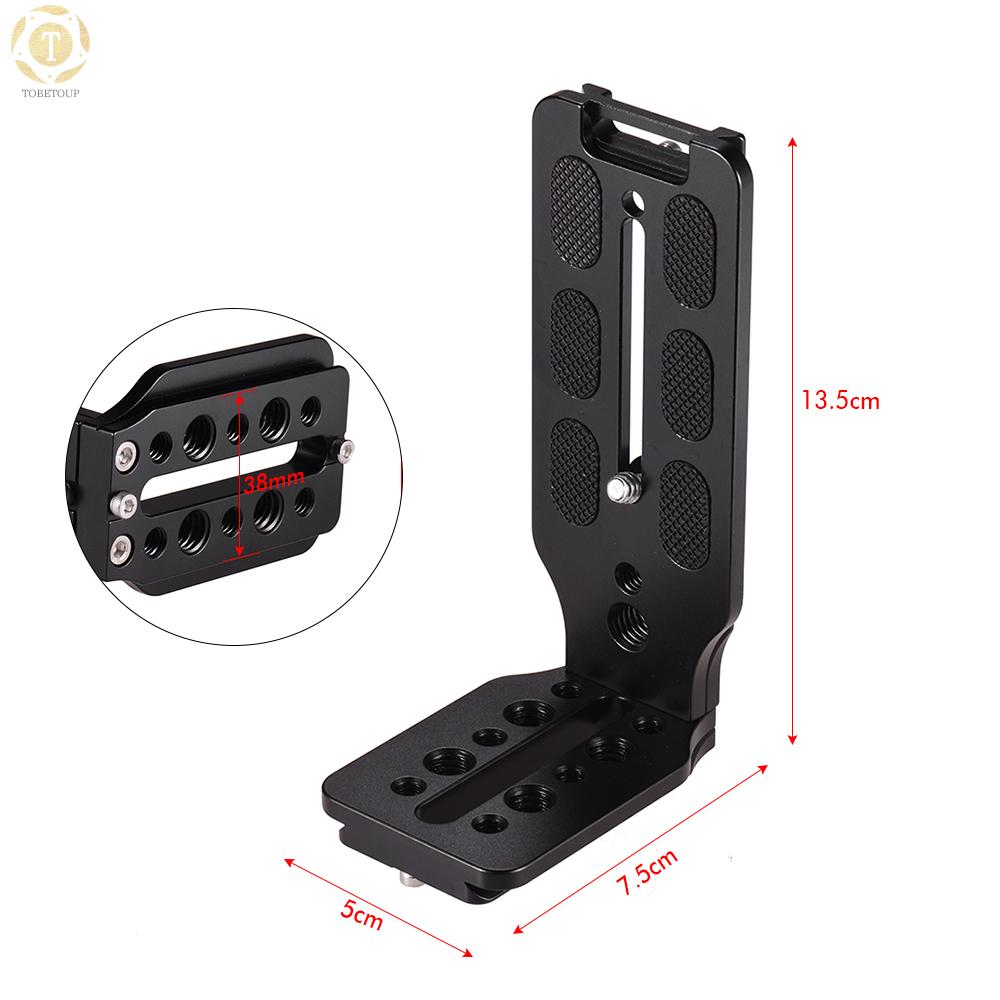 Shipped within 12 hours】 L Shape QR Quick Release Plate Vertical Shooting Bracket Aluminum Alloy with 1/4 Inch Screw for Canon Nikon Sony DSLR Camera for Zhiyun Crane 2/3 Moza AIR Feiyu A2000 AK2000 AK4000 Quick Release Plate [TO]