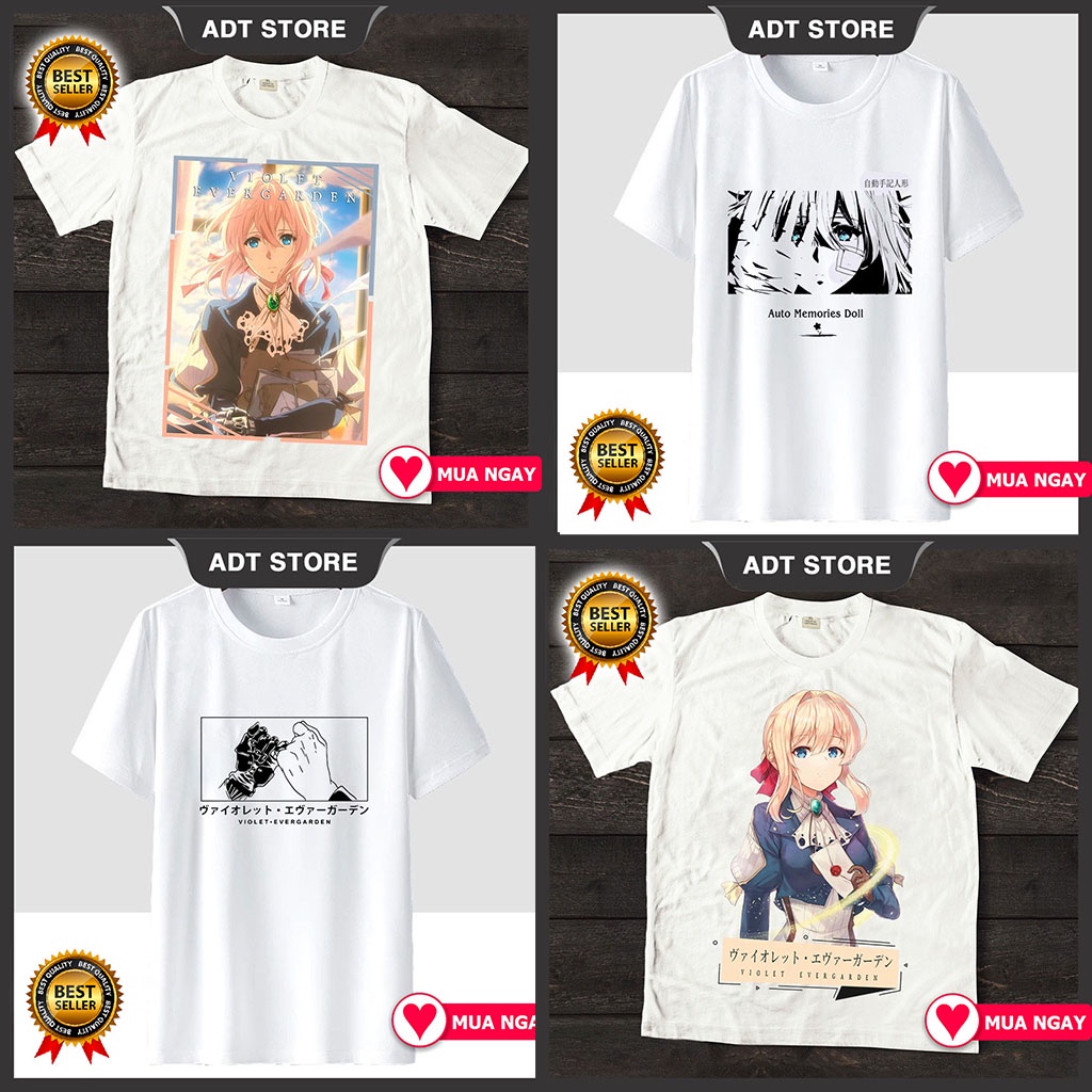 4 Mẫu Áo thun anime Violet Evergarden cực HOT độc đẹp giá rẻ