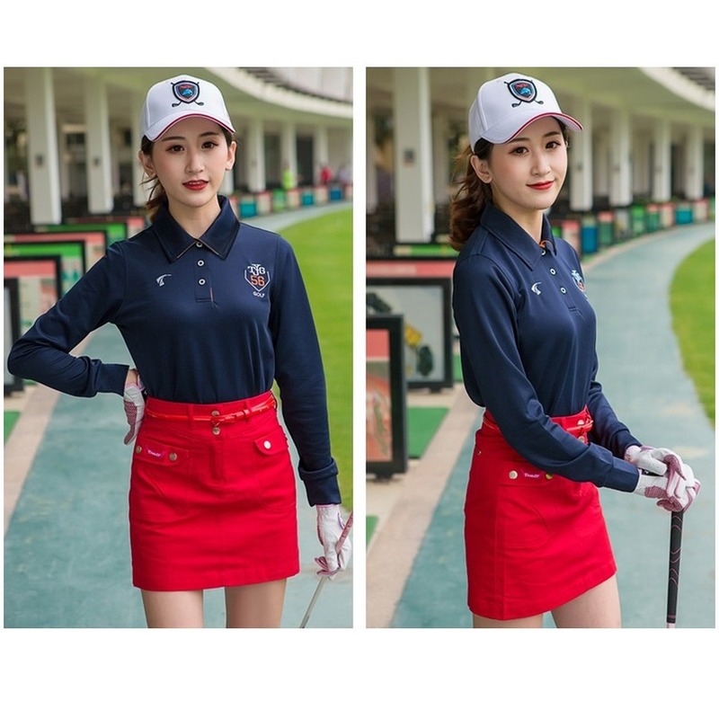 Áo Thun Chơi Golf Dài Tay Cổ Tròn Thời Trang Nữ