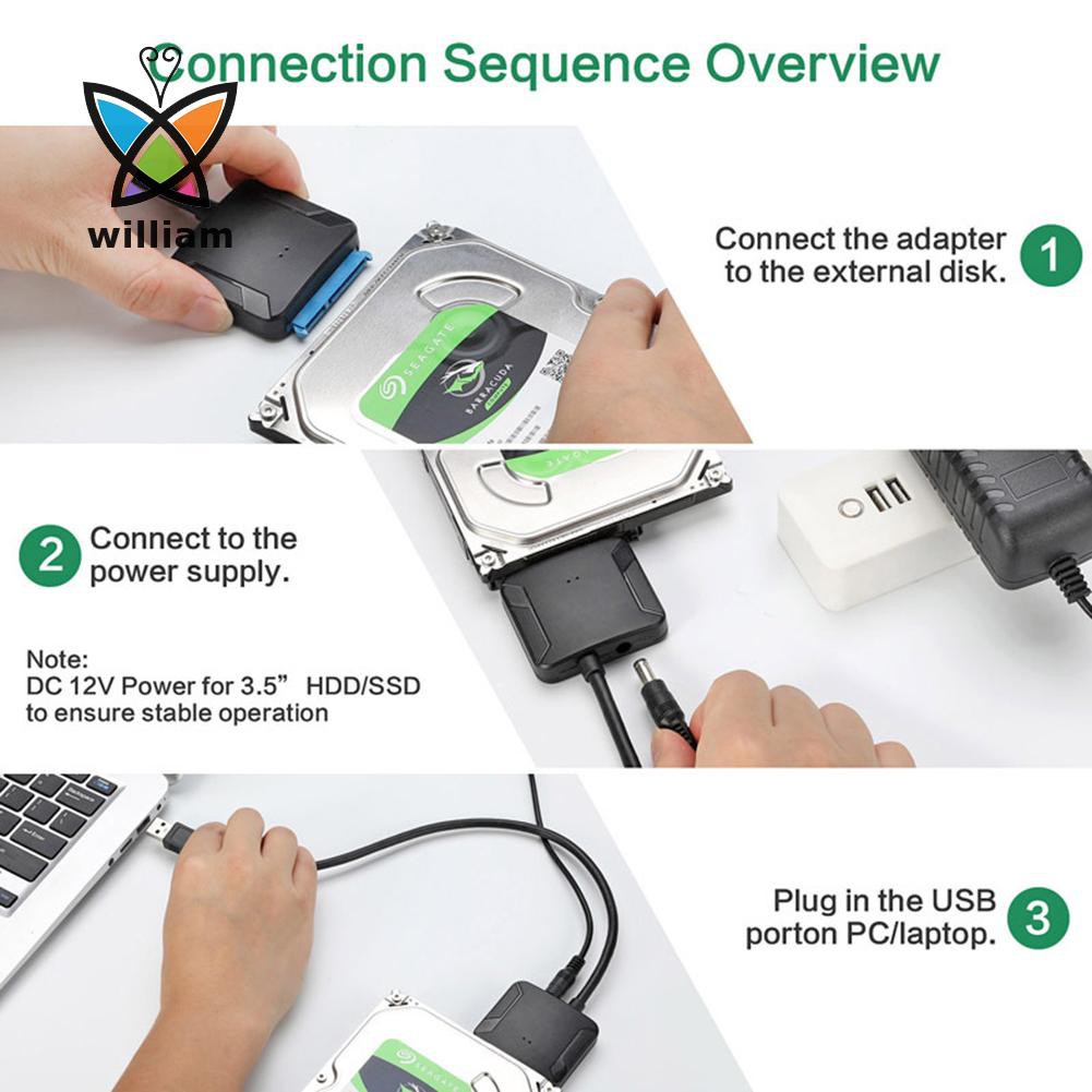 Cáp Chuyển Đổi Usb 3.0 Sang Sata Cho Ổ Cứng Ssd Hdd | BigBuy360 - bigbuy360.vn