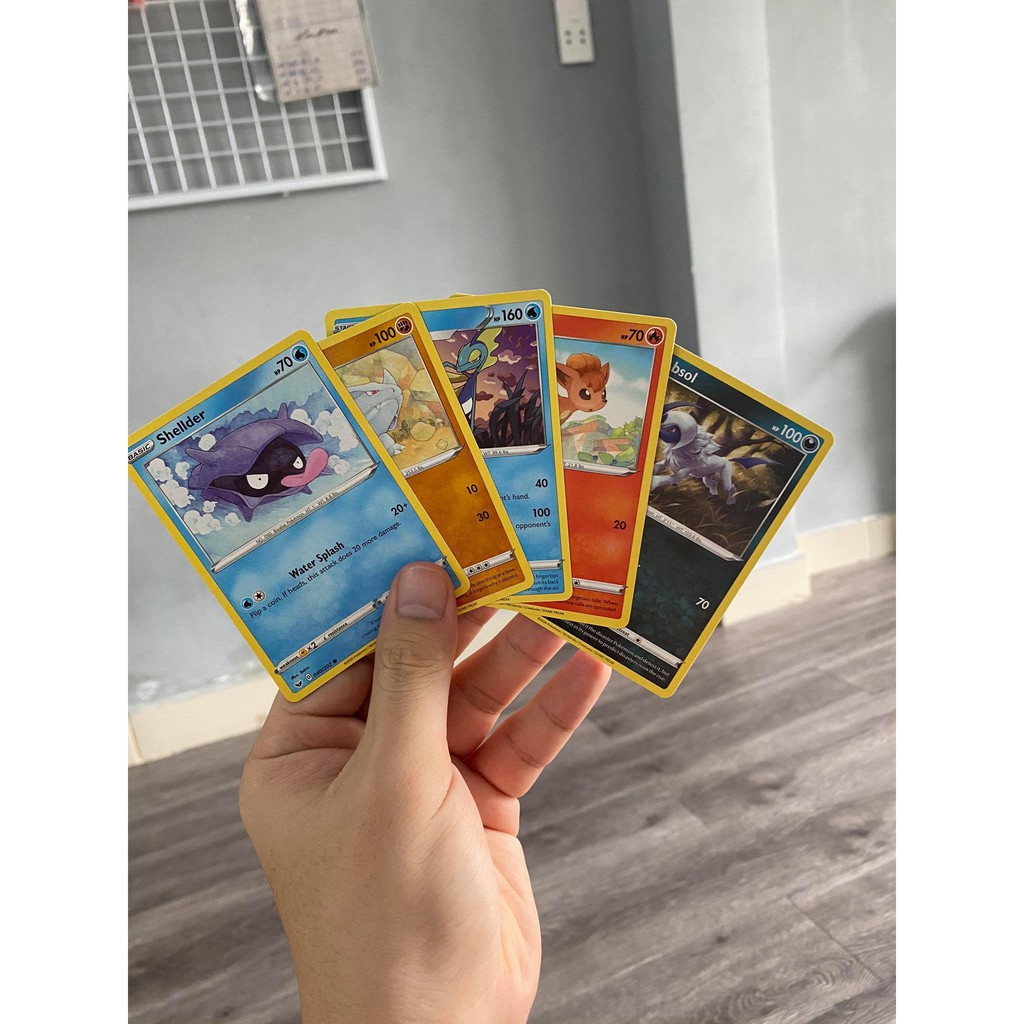 01 lá thẻ bài thật Pokemon ngẫu nhiên - Phiên bản Quốc Tế TCG - Hàng chính hãng