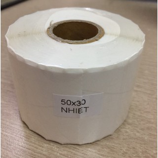 Giấy in tem mã vạch 50x30mm (30m) - Tem Decal Nhiệt