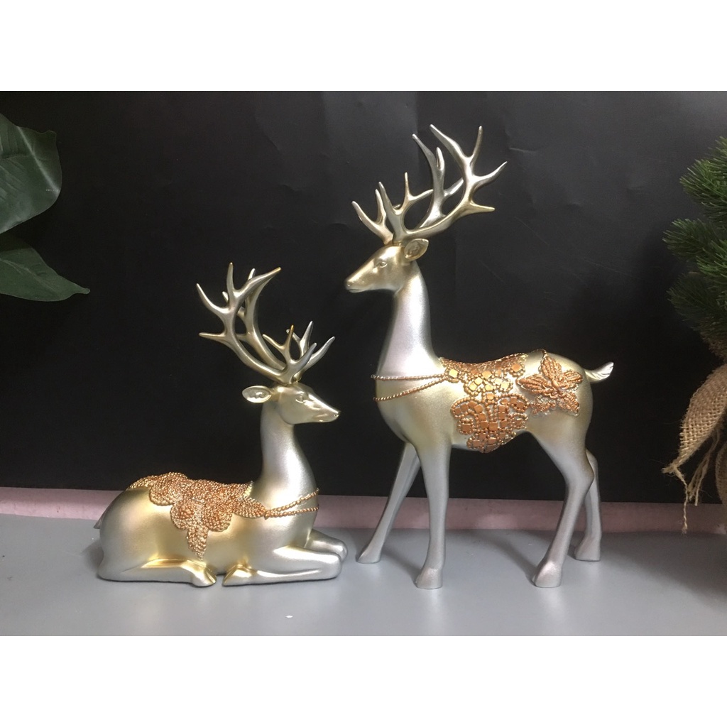 Đôi tuần lộc áo hoa  A398