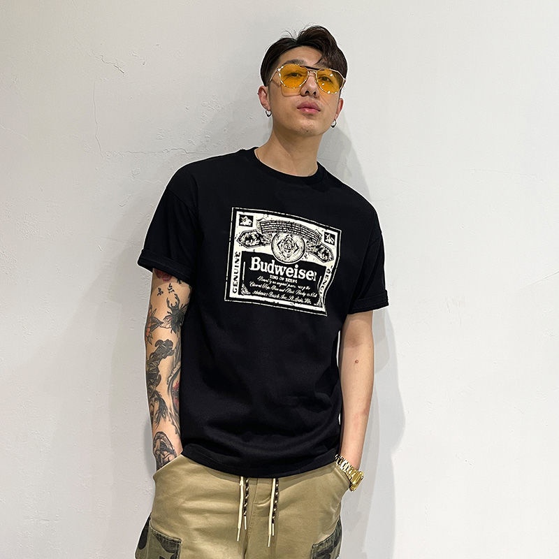 Áo Thun Nam Tay Ngắn In Hình Phong Cách Retro