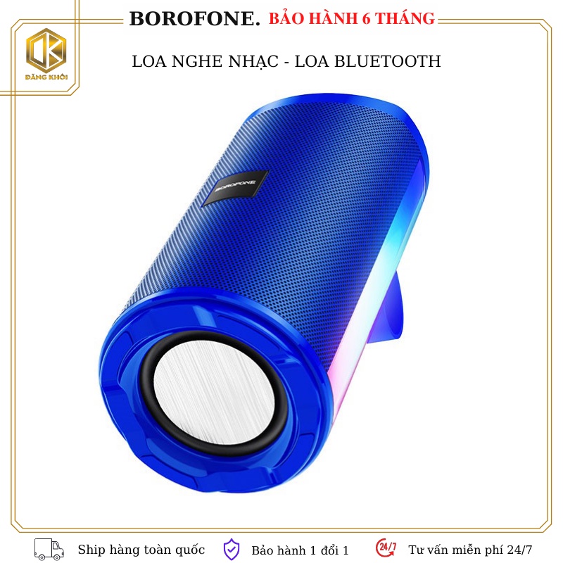 Loa không dây kết nối bluetooth mini Borofone BR5  đèn lead nhiều mầu công nghệ BT 5.0 chính hãng bảo hành 6 tháng