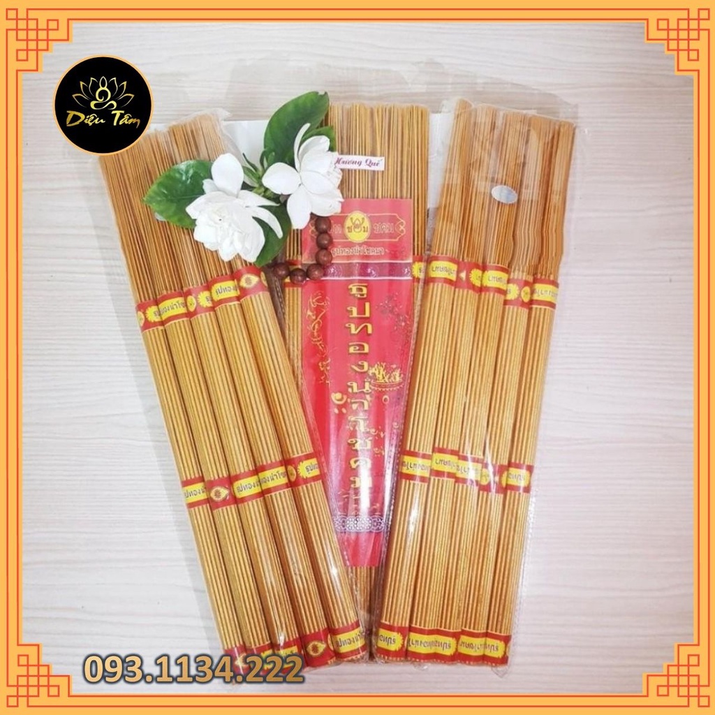 Nhang thần tài 185 nén hương quế sạch ít khói cuộn tàn tài lộc hình đồng xu , đồ thờ cúng thần tài