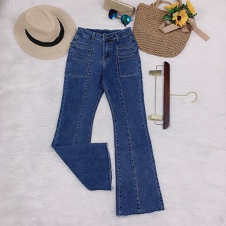 Quần bò nữ ống vẩy