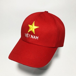 Mũ lưỡi trai cờ đỏ sao vàng thêu nổi