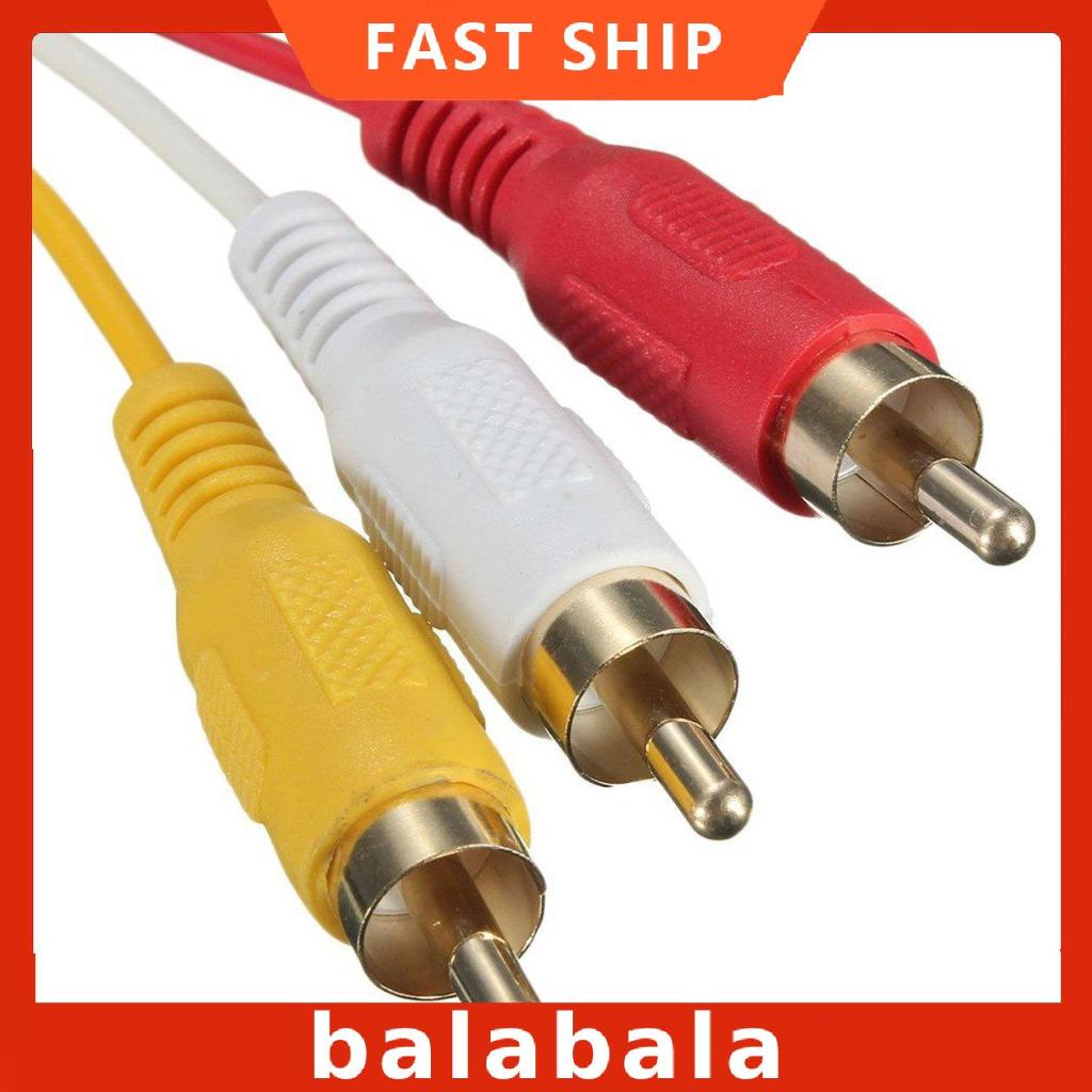 [BL]1080P HDTV HDMI-compatible Male To 3 RCA Audio Video AV Cable Cord Adapter
