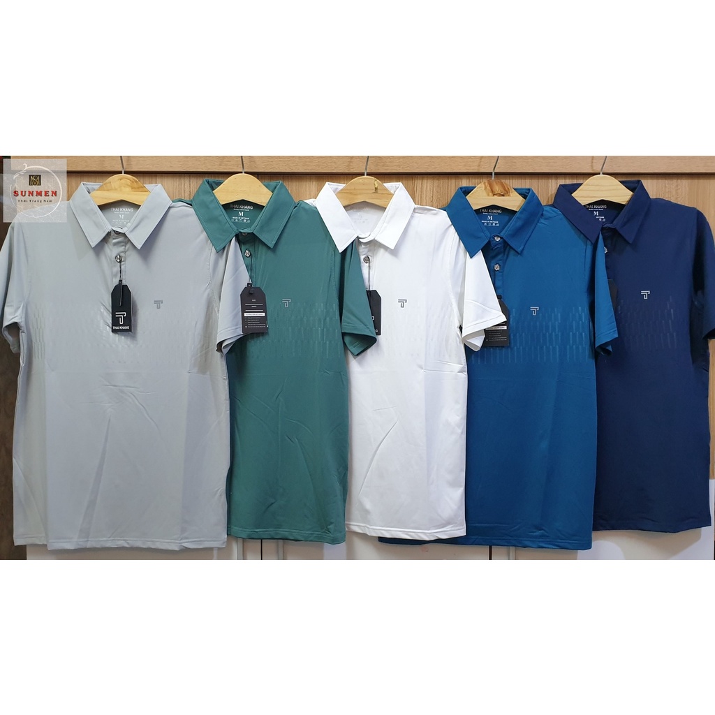 Áo Thun Nam Polo Cổ Trụ Tay Ngắn Họa Tiết Trơn Nhiều Màu Chất Thun Lạnh Co Giãn 4 Chiều SUNMEN Size Từ 50-85kg