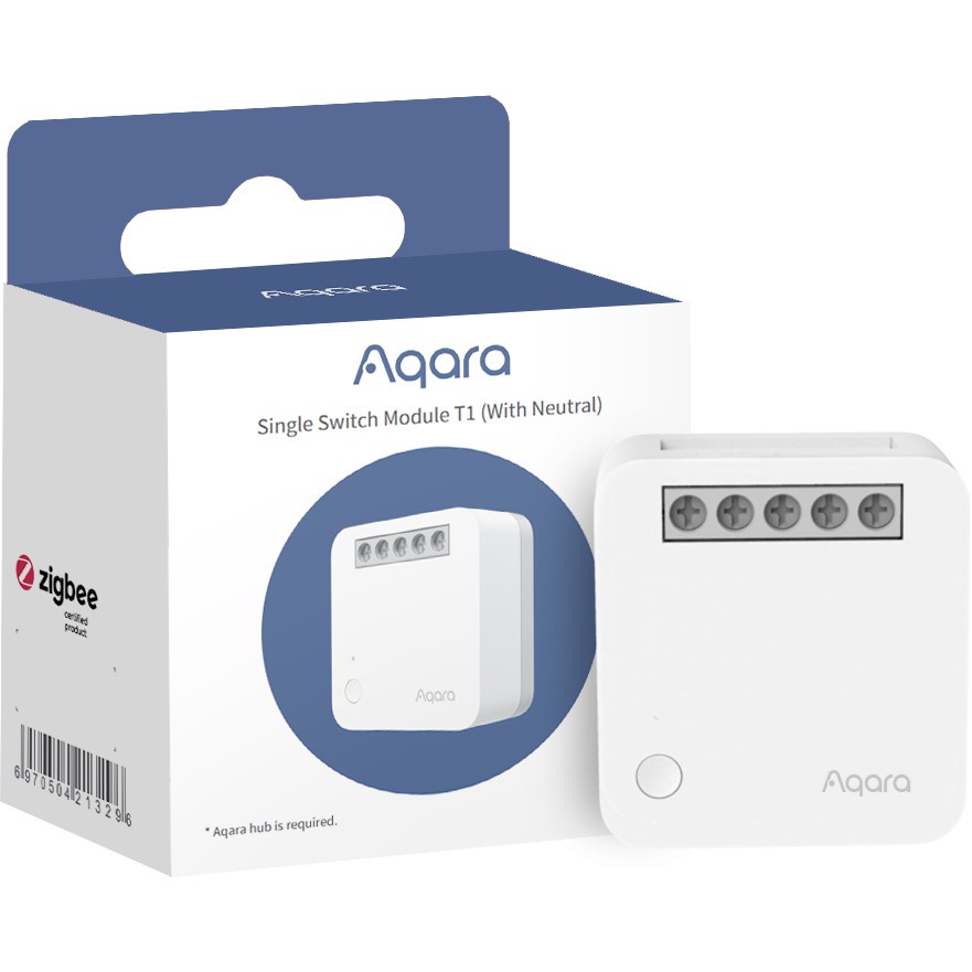 Modul công tắc đơn Aqara T1 có N (Có dây nguội) - Cigadesign com - Tmi4vn