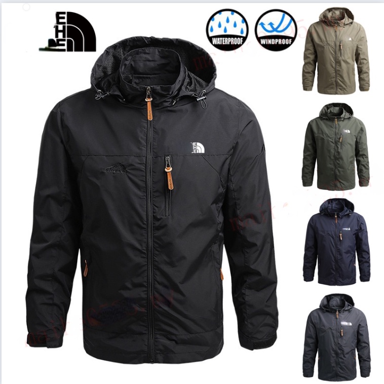 Áo Khoác Leo Núi In logo Thời Trang Chống Nước Chống Gió Có Mũ Trùm Cho Nam