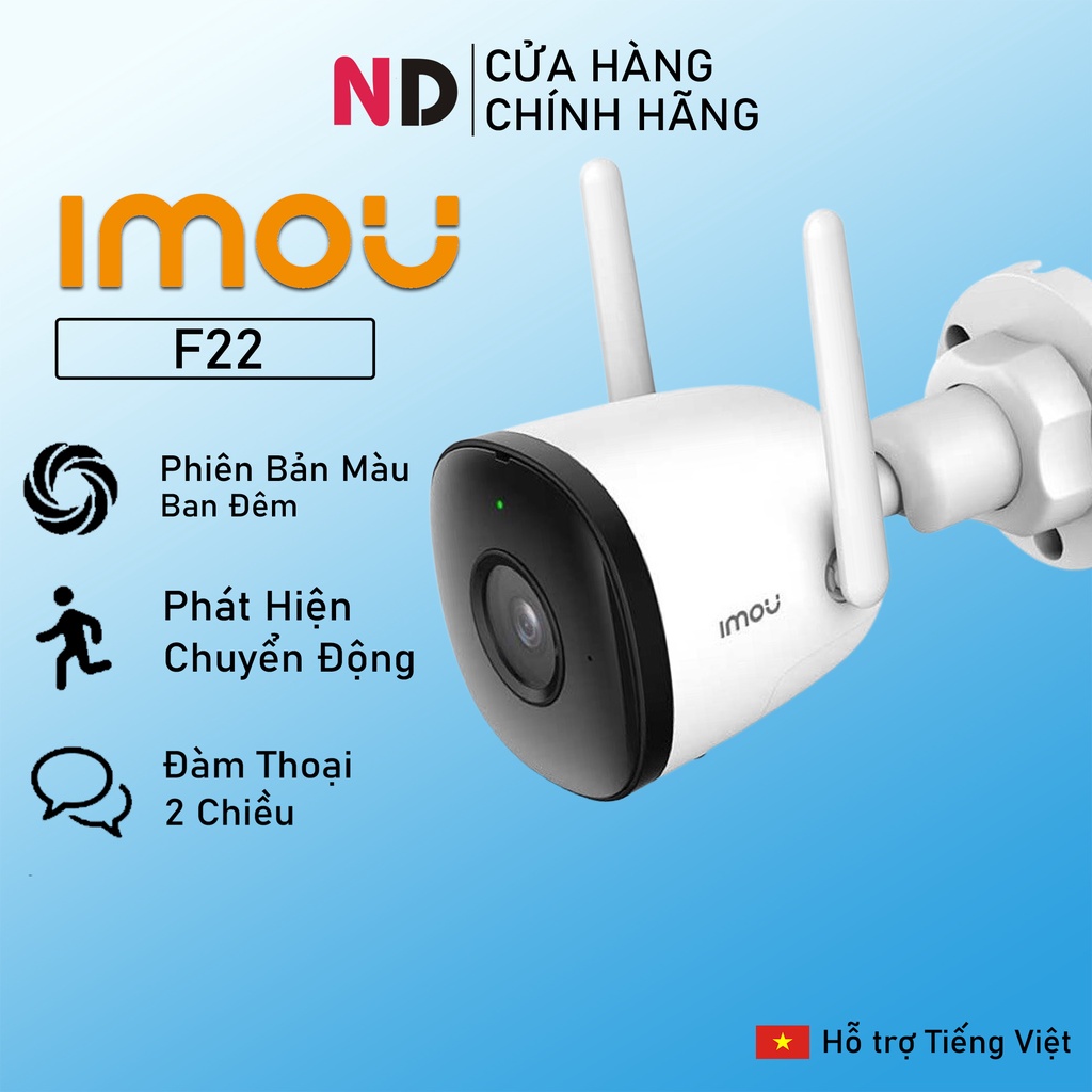 Camera Ngoài Trời Wi-Fi 2MP IMOU F22FP Màu Ban Đêm - Hàng Chính Hãng Bảo Hành 24 Tháng