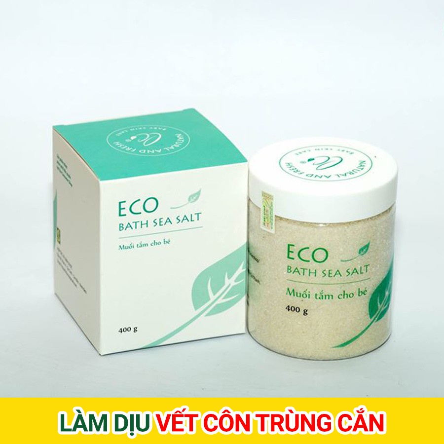 Muối Tắm Bé sinh dược Eco 400g - Muối tắm eco - hết rôm sảy, dị ứng - muối tắm bé thảo dược eco - Muối tắm bé eco