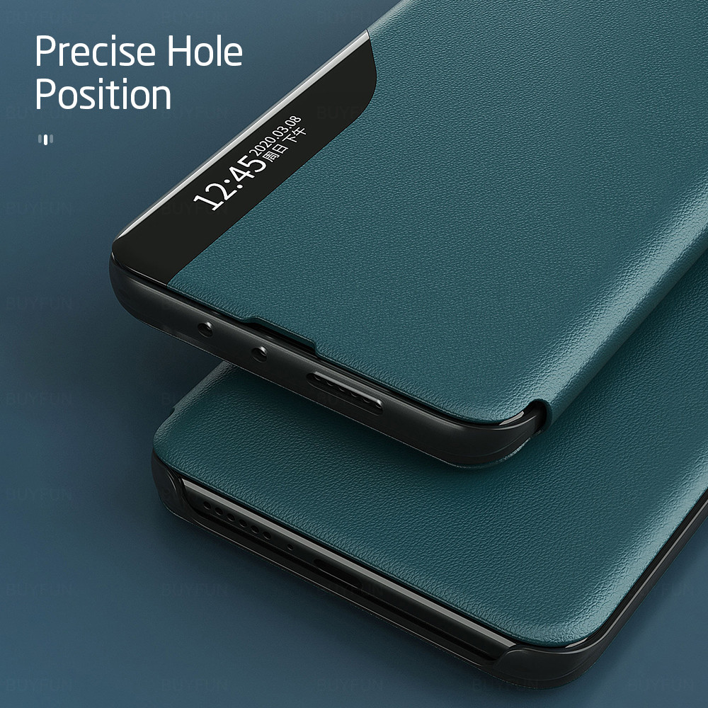 Xiaomi MI 11 Note 10 5G Poco M3 Pro X3 NFC X3 Pro Smart Windows Leather Case Full Body Phone Standing Stand Cover Shockproof Cases