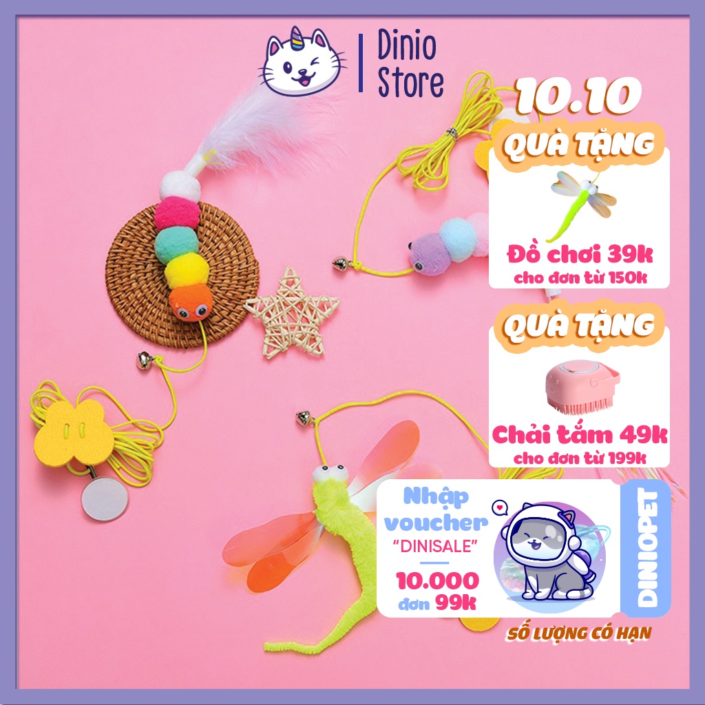 Đồ chơi cho mèo Diniopet đồ chơi gắn tường cho mèo đuổi bắt chơi đùa đa năng