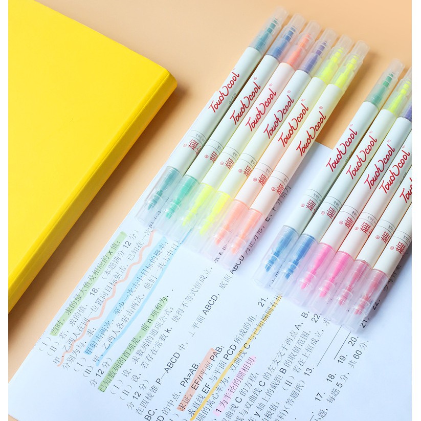 Bộ 3 bút Touchcool  có 6 màu sắc dùng để đánh dấu, làm bút nhớ màu xinh yêu
