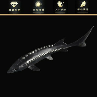 mô hình đồ chơi khủng long. Cá tầm đen.