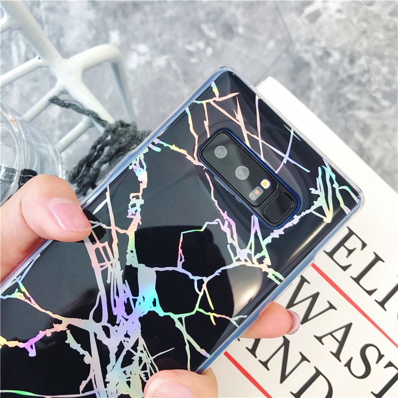 Ốp lưng Samsung Note 9 dẻo đá hoa cương 3D