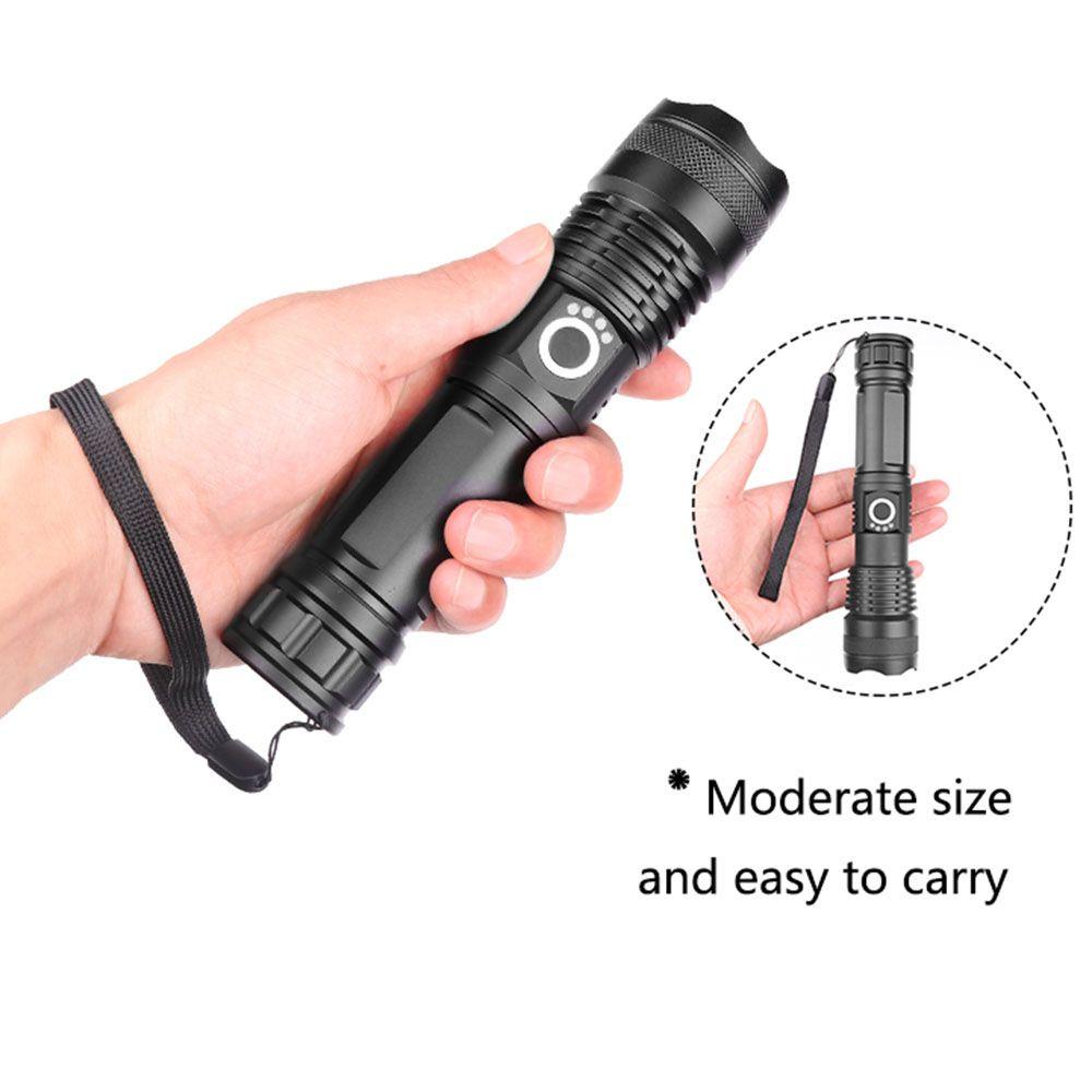 SHOUKEY Đèn Pin LED Bằng Hợp Kim Nhôm Siêu Sáng Kèm Sạc USB Tiện Dụng Mang Theo Cắm Trại