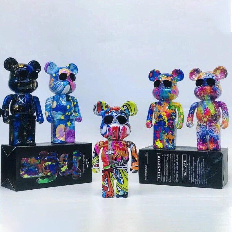 Loa Bluetooth Gấu Bearbrick Nghe Nhạc, Loa Gấu Mini B5 Màu Sắc